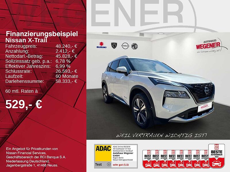 Nissan X-Trail 1.5 VC-T e-4ORCE 213PS 4x4 TEKNA Navi 360°Rundumsicht CarPlay Dachreling