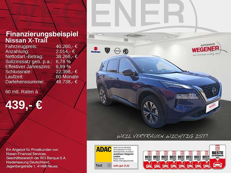 Nissan X-Trail 1.5 VC-T MHEV 163PS AT N-CONNECTA 360° Rundumsicht, Intelligente Assistenzsystem