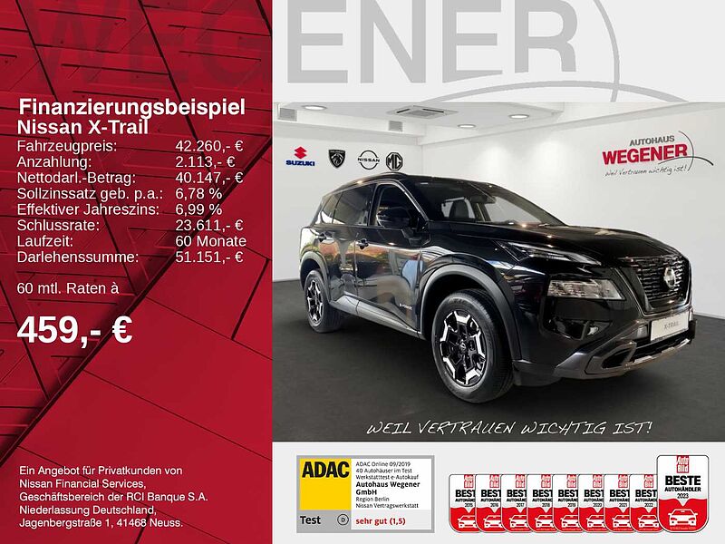 Nissan X-Trail 1.5 VC-T e-POWER 204 PS N-TREK  18'LM-Felgen  LED Dachreling Abwaschbares Kunstl