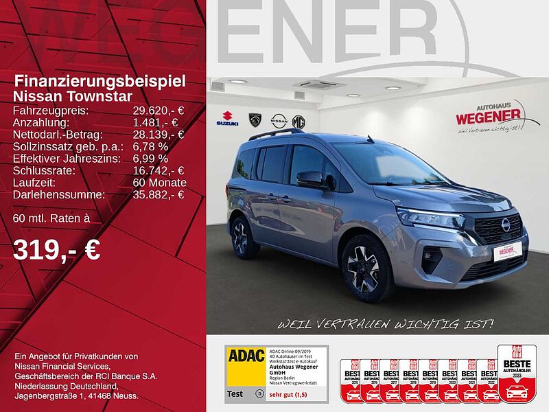 Nissan TOWNSTAR KOMBI L1 DIG-T 130 6MT TEKNA Carplay  Einpark-Assistent Getönte Scheibe KOMBI L1 DIG-T 130 6MT TEKNA Carplay  Einpark-Assistent Getönte Scheiben Sitzhei