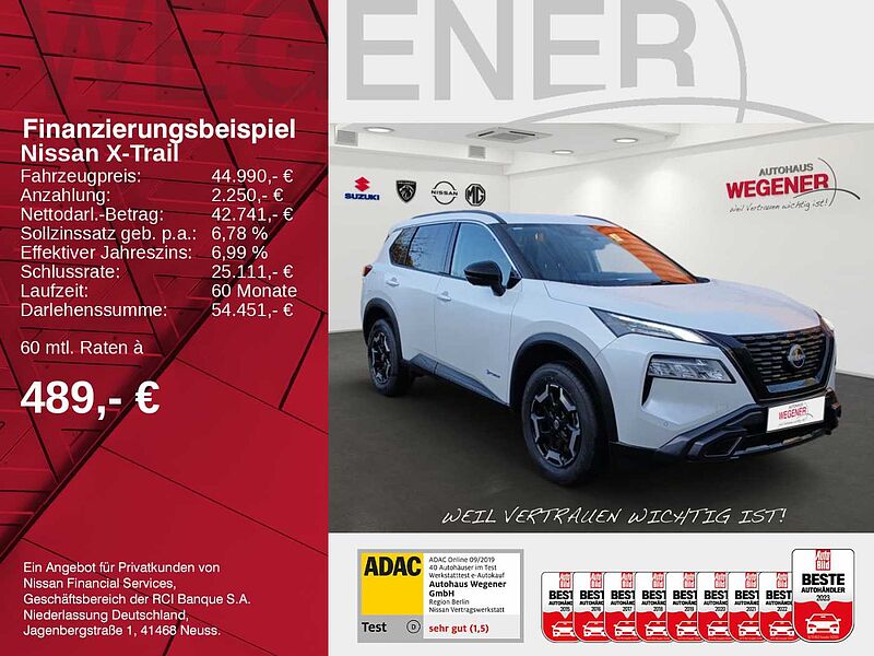 Nissan X-Trail e-4ORCE 4x4 (213PS)  N-TREK 360° Rundumsicht Beheizbare Frontscheibe/ Lenkrad/ V