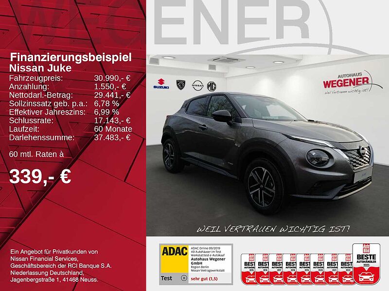 Nissan Juke 1.6 HYBRID 143 PS 4AMT